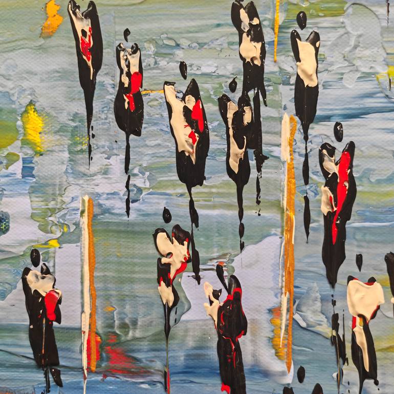Original Abstract Expressionism Abstract Painting by Jean-Humbert Savoldelli