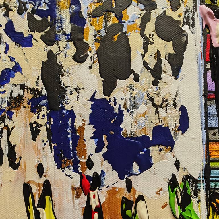 Original Abstract Expressionism Abstract Painting by Jean-Humbert Savoldelli