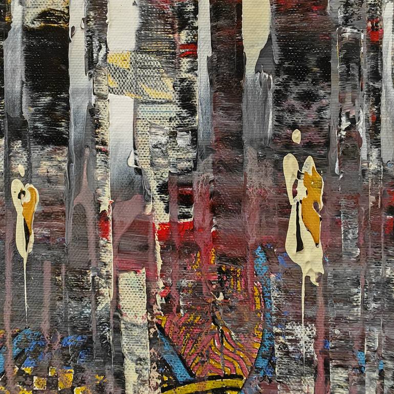 Original Abstract Expressionism Abstract Painting by Jean-Humbert Savoldelli