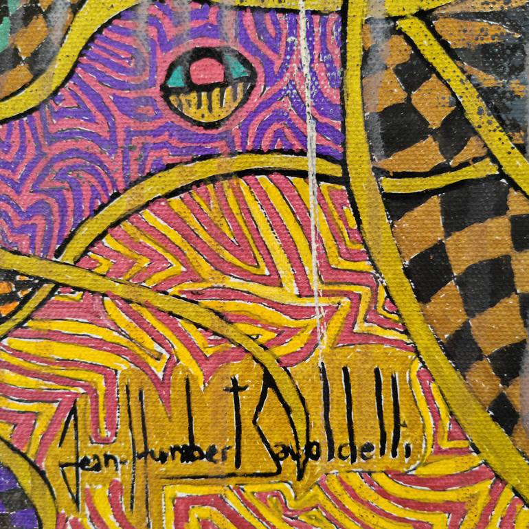 Original Abstract Expressionism Abstract Painting by Jean-Humbert Savoldelli