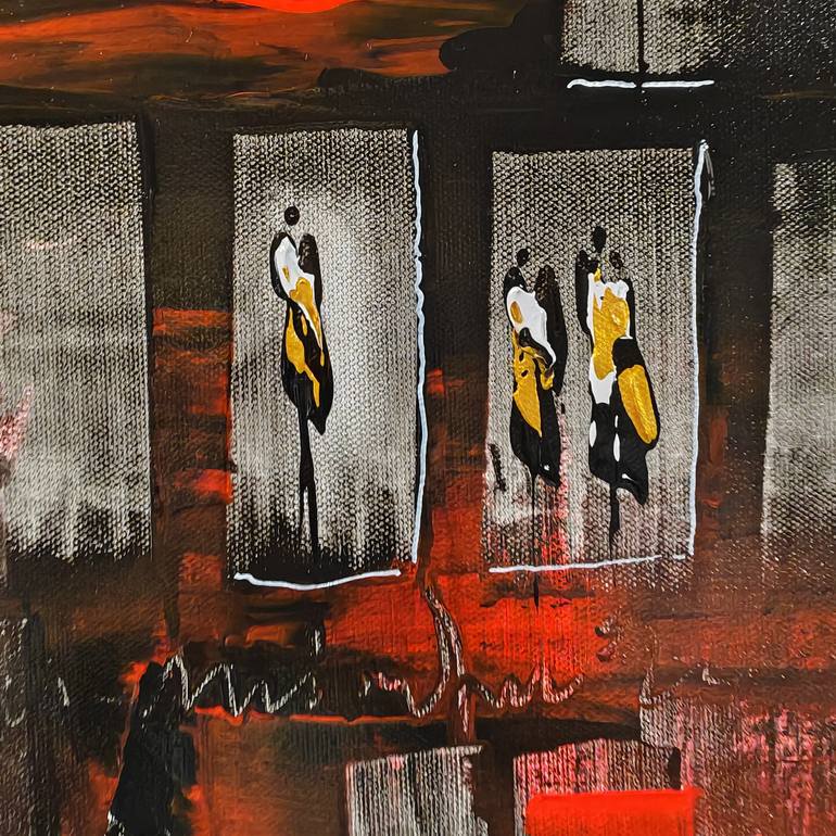 Original Abstract Expressionism Abstract Painting by Jean-Humbert Savoldelli