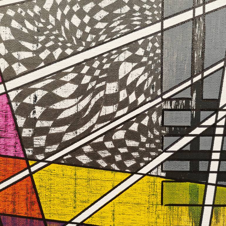 Original Abstract Expressionism Abstract Painting by Jean-Humbert Savoldelli