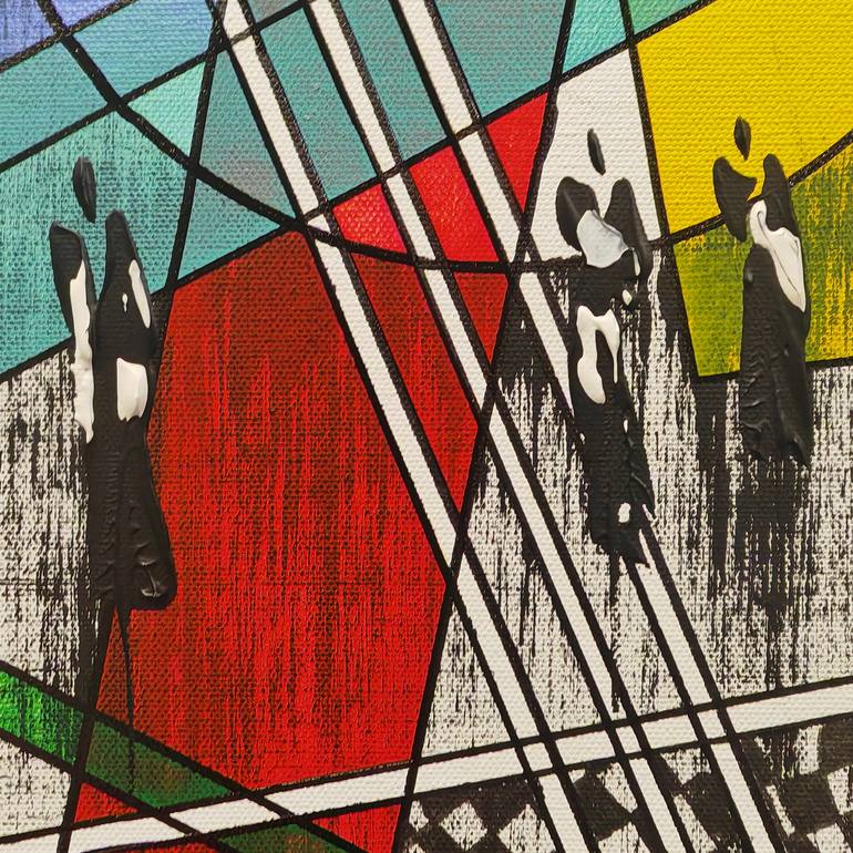 Original Abstract Expressionism Abstract Painting by Jean-Humbert Savoldelli