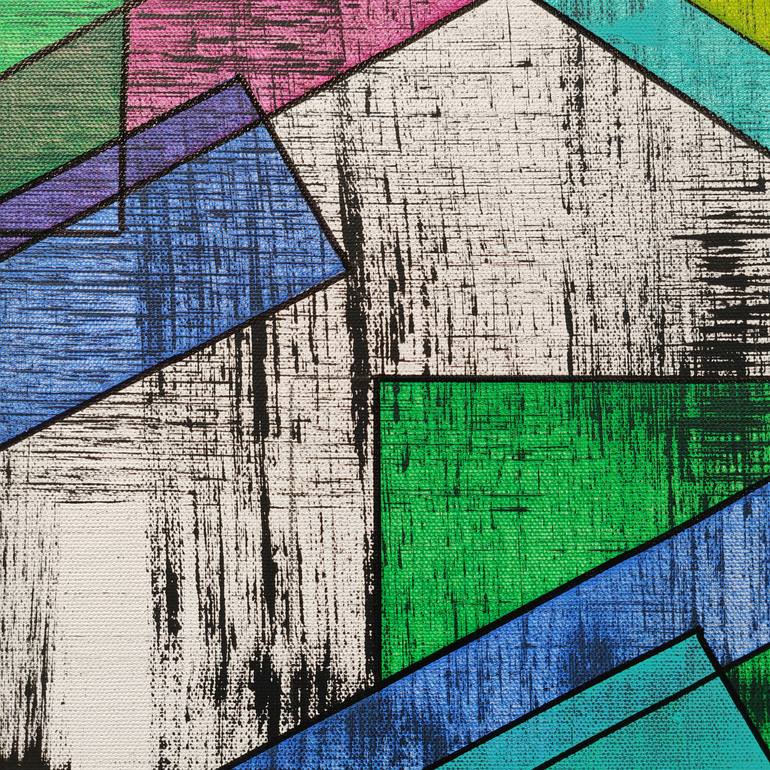 Original Abstract Expressionism Abstract Painting by Jean-Humbert Savoldelli