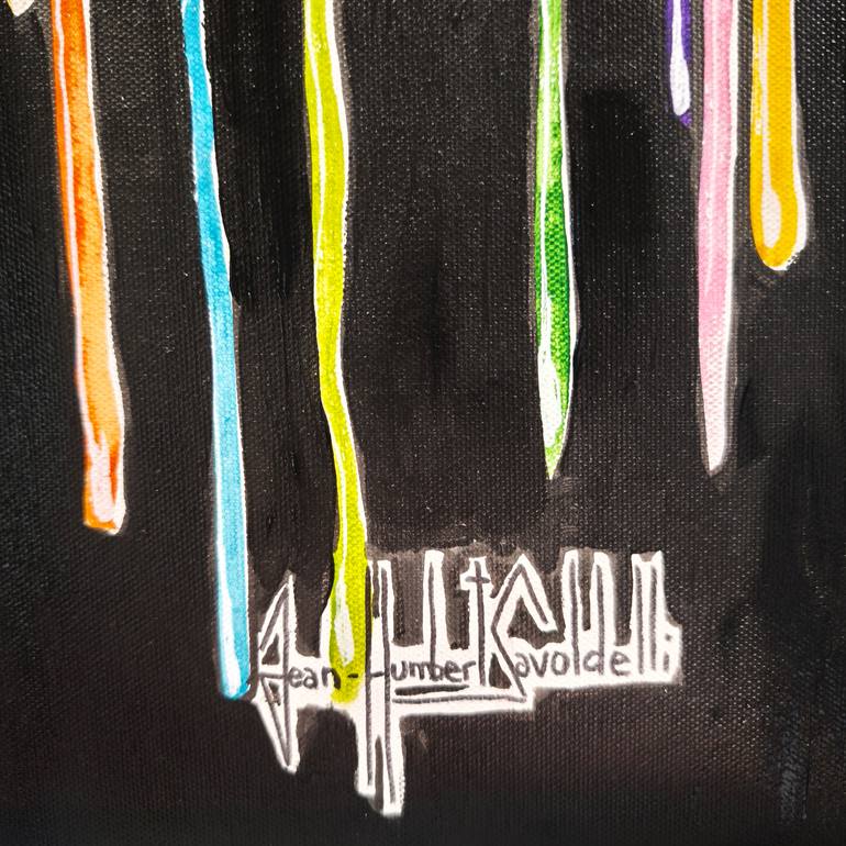 Original Abstract Expressionism Abstract Painting by Jean-Humbert Savoldelli