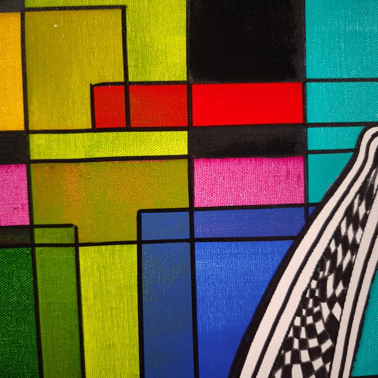 Original Abstract Expressionism Abstract Painting by Jean-Humbert Savoldelli