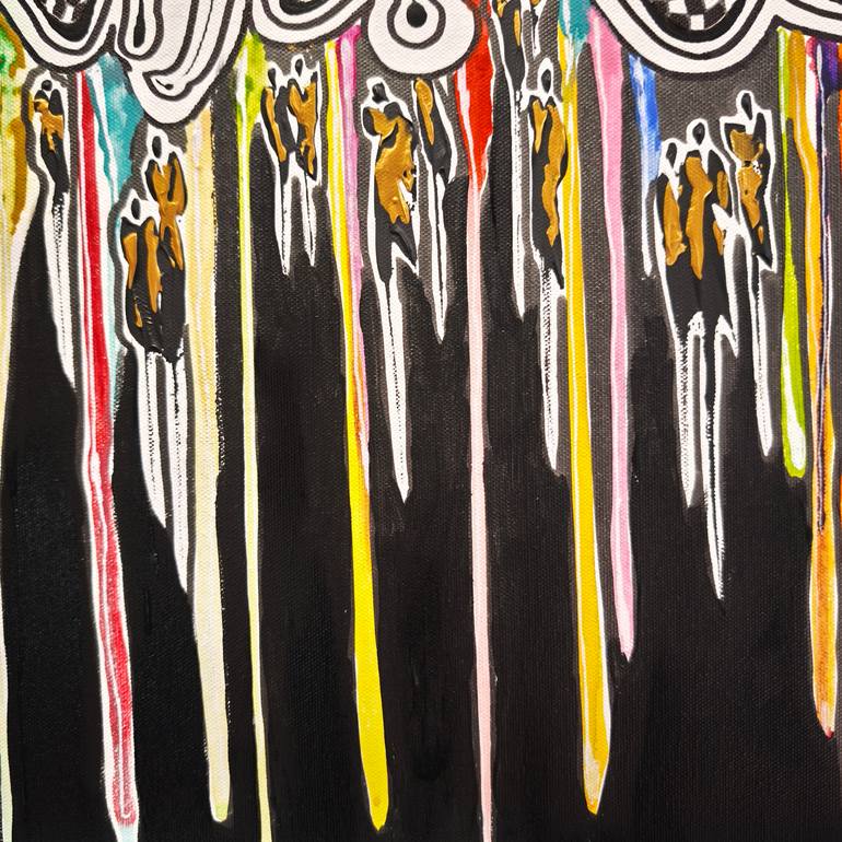 Original Abstract Expressionism Abstract Painting by Jean-Humbert Savoldelli