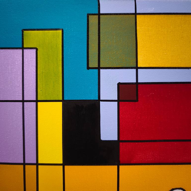 Original Abstract Expressionism Abstract Painting by Jean-Humbert Savoldelli