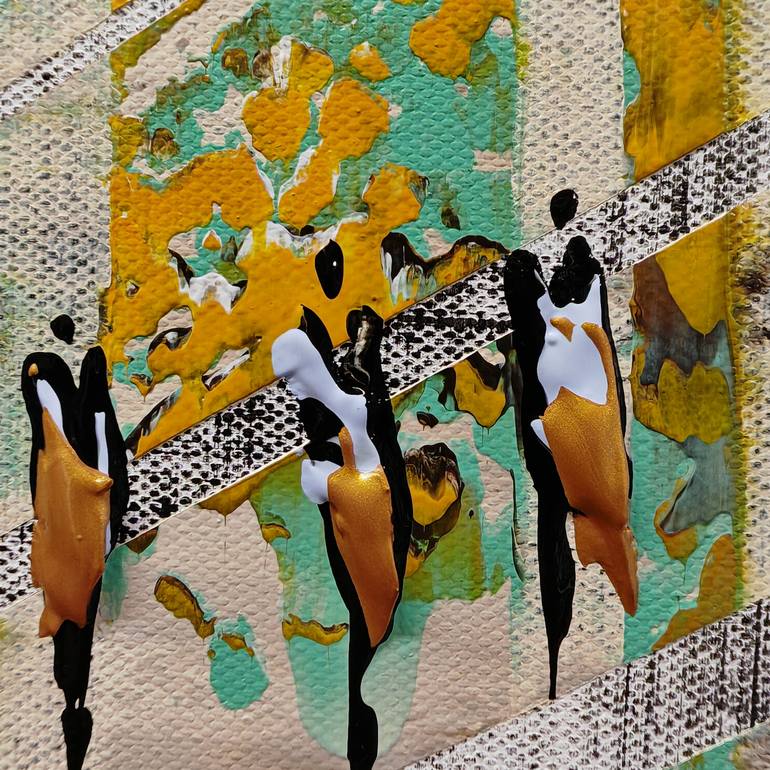 Original Abstract Expressionism Abstract Painting by Jean-Humbert Savoldelli