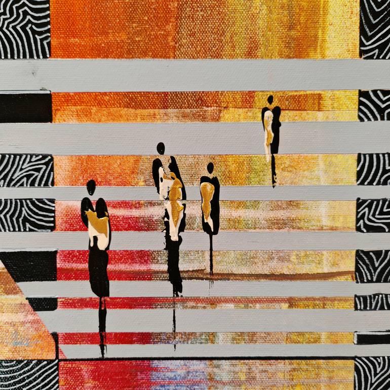 Original Abstract Expressionism Abstract Painting by Jean-Humbert Savoldelli