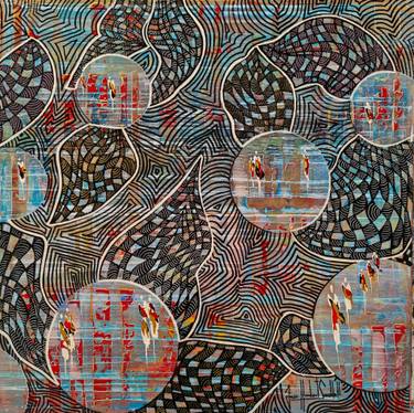 Original Abstract Expressionism Abstract Paintings by Jean-Humbert Savoldelli