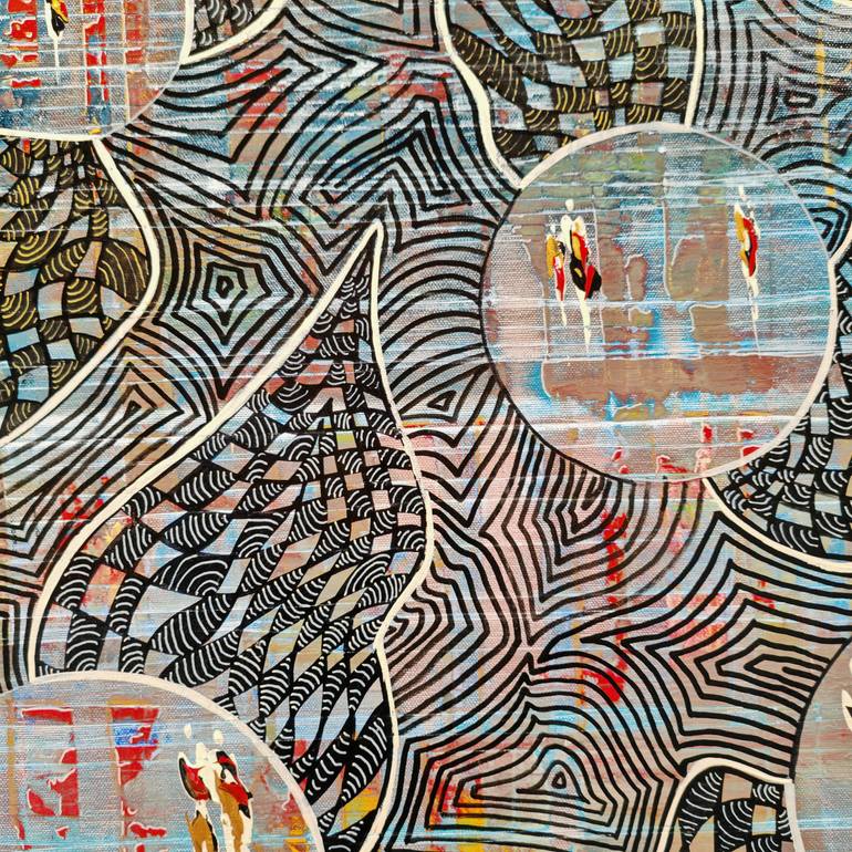 Original Abstract Expressionism Abstract Painting by Jean-Humbert Savoldelli