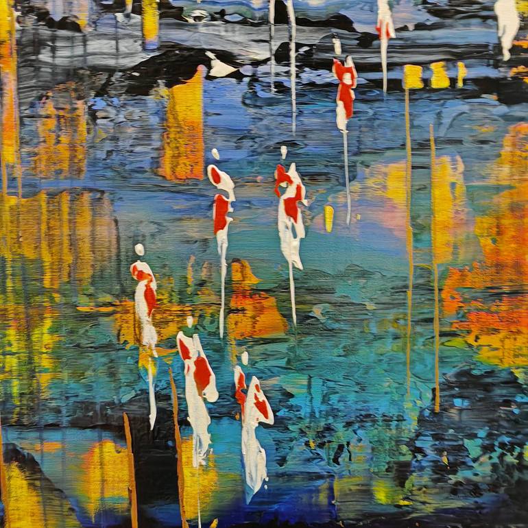 Original Abstract Expressionism Abstract Painting by Jean-Humbert Savoldelli