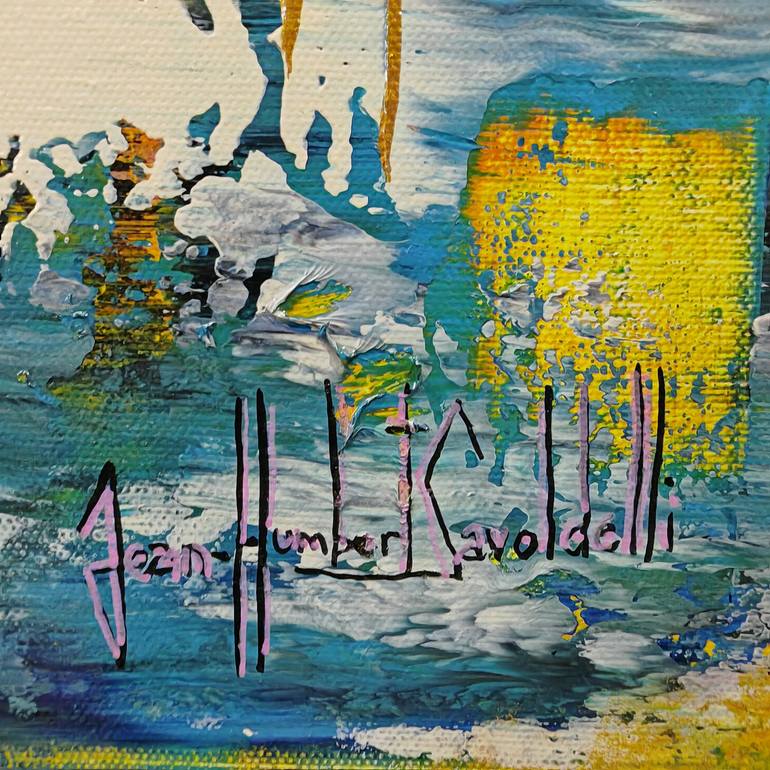 Original Abstract Expressionism Abstract Painting by Jean-Humbert Savoldelli