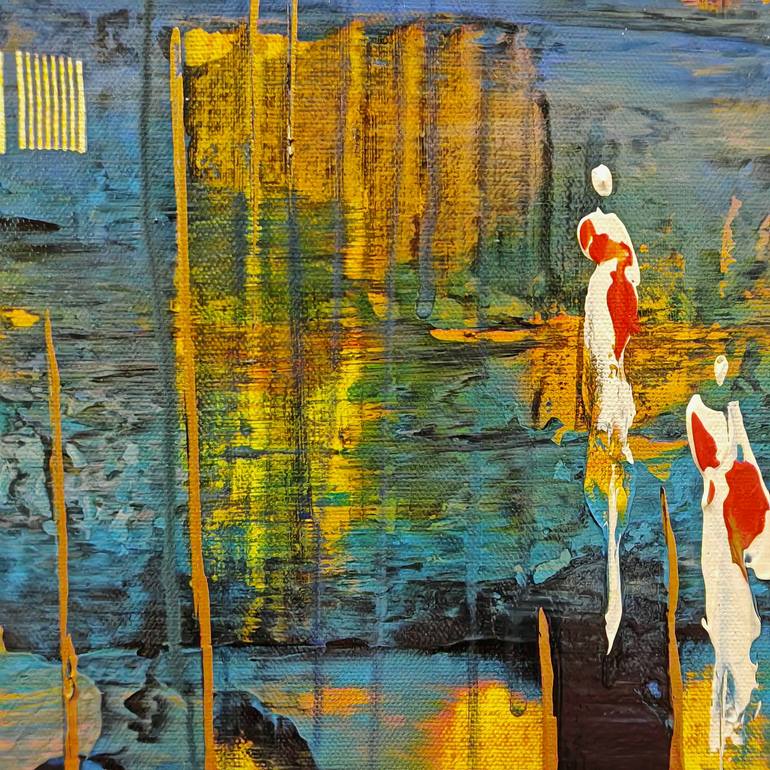 Original Abstract Expressionism Abstract Painting by Jean-Humbert Savoldelli