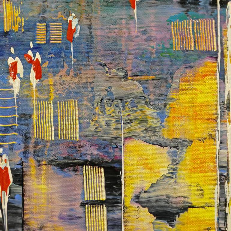 Original Abstract Expressionism Abstract Painting by Jean-Humbert Savoldelli