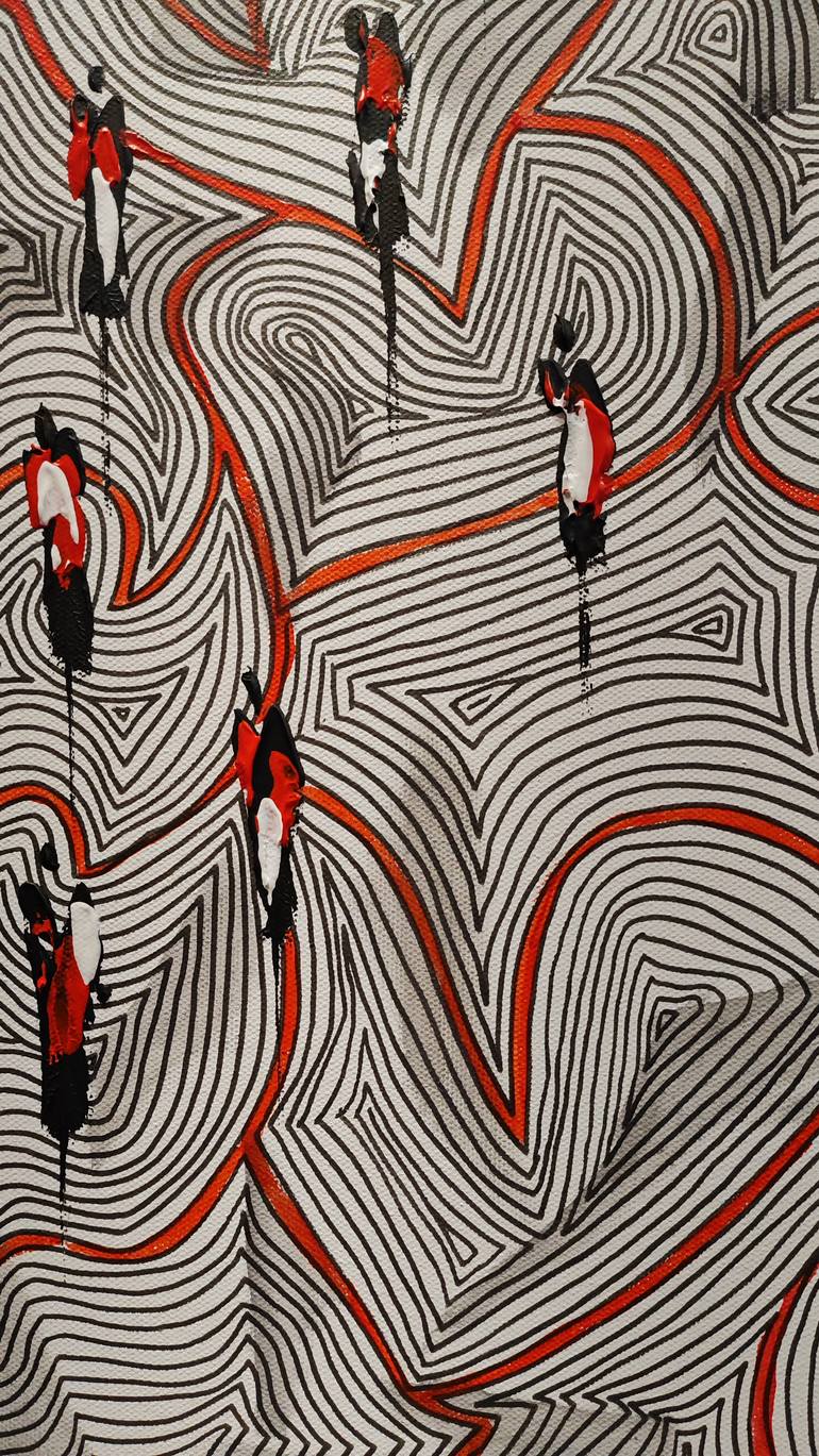 Original Abstract Expressionism Abstract Painting by Jean-Humbert Savoldelli