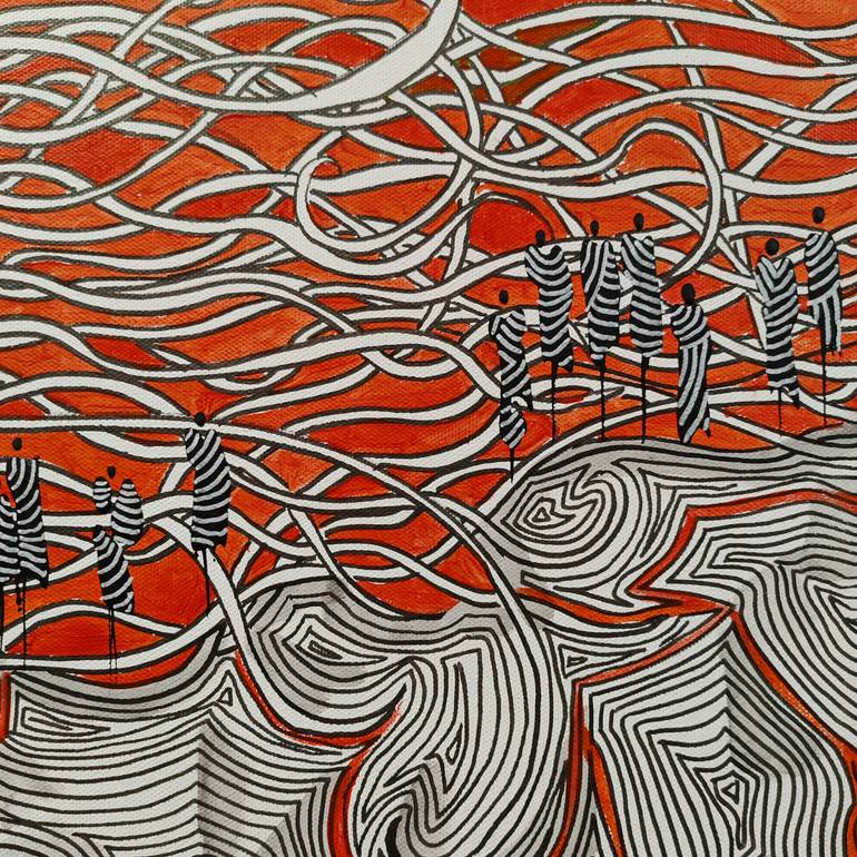 Original Abstract Expressionism Abstract Painting by Jean-Humbert Savoldelli