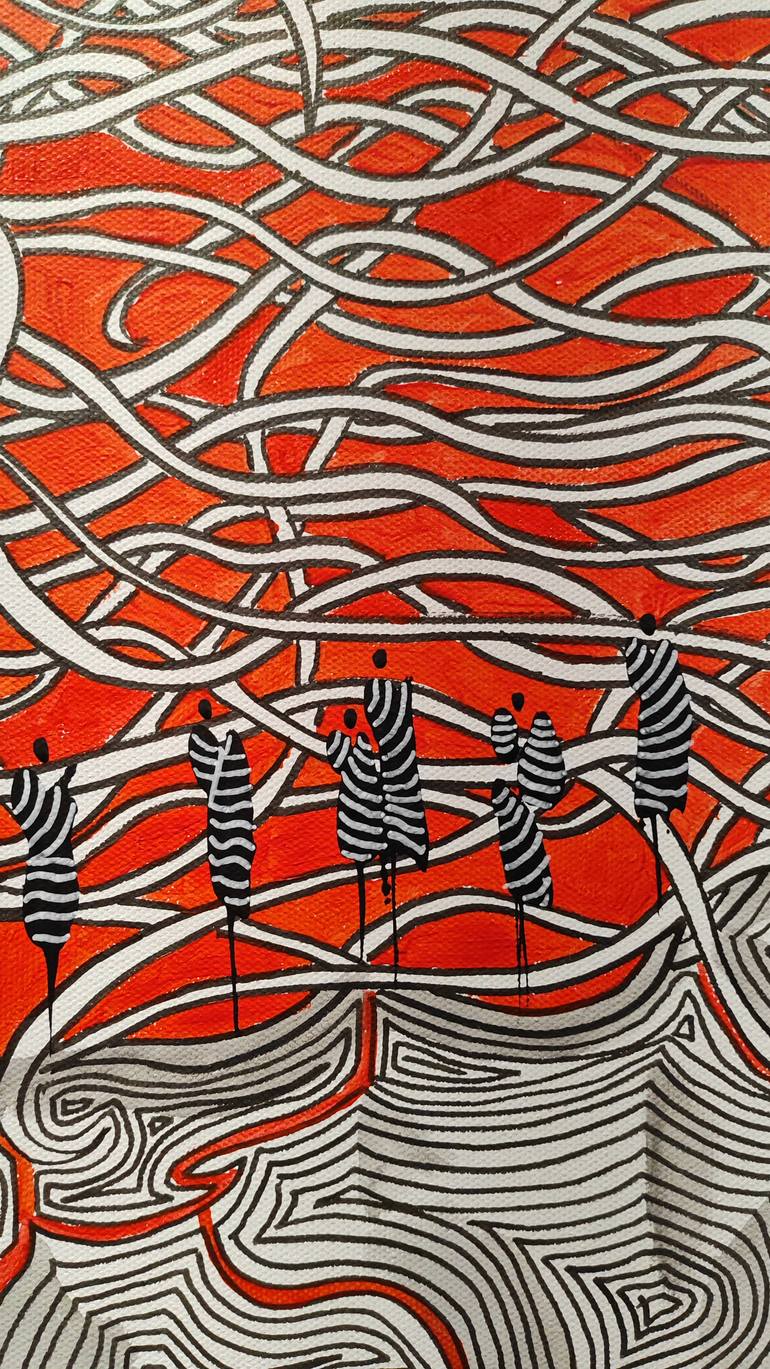 Original Abstract Expressionism Abstract Painting by Jean-Humbert Savoldelli