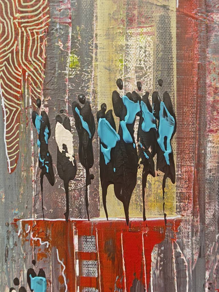 Original Abstract Expressionism Abstract Painting by Jean-Humbert Savoldelli