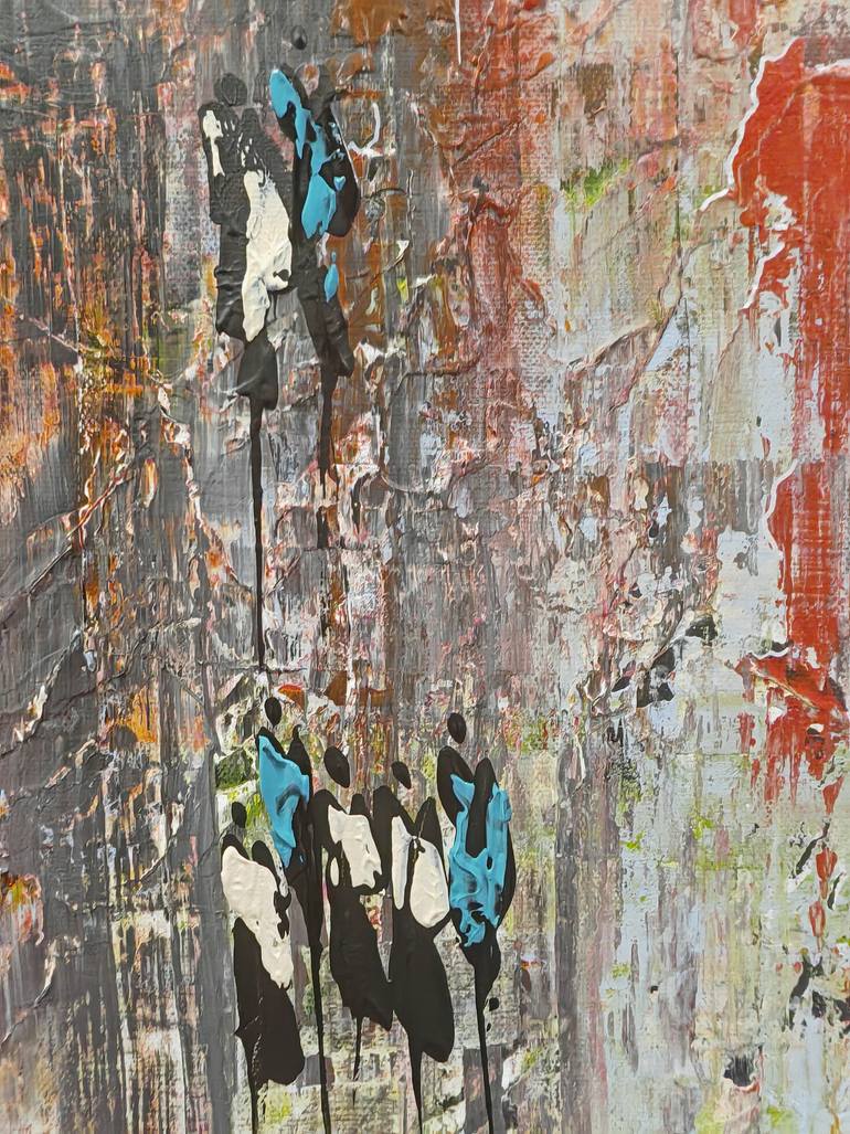 Original Abstract Expressionism Abstract Painting by Jean-Humbert Savoldelli