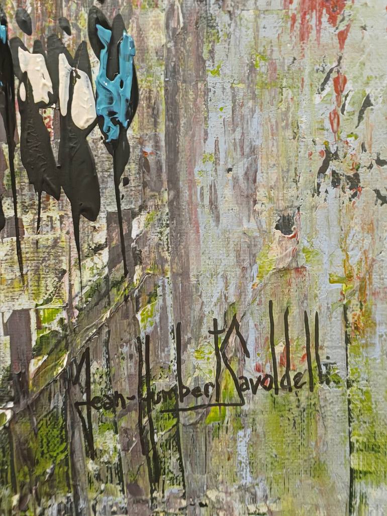 Original Abstract Expressionism Abstract Painting by Jean-Humbert Savoldelli