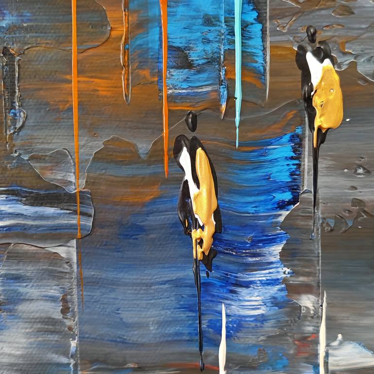 Original Abstract Expressionism Abstract Painting by Jean-Humbert Savoldelli