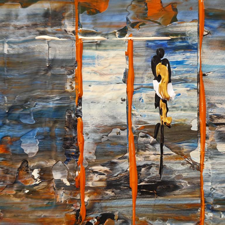 Original Abstract Expressionism Abstract Painting by Jean-Humbert Savoldelli