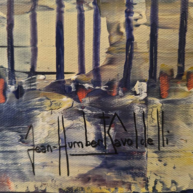 Original Abstract Expressionism Abstract Painting by Jean-Humbert Savoldelli
