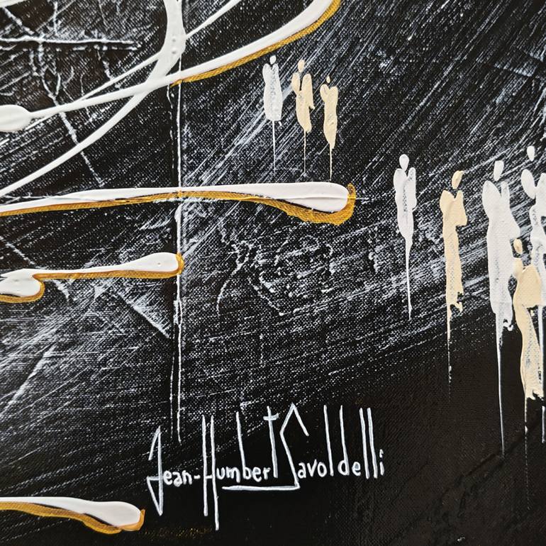 Original Abstract Expressionism Abstract Painting by Jean-Humbert Savoldelli