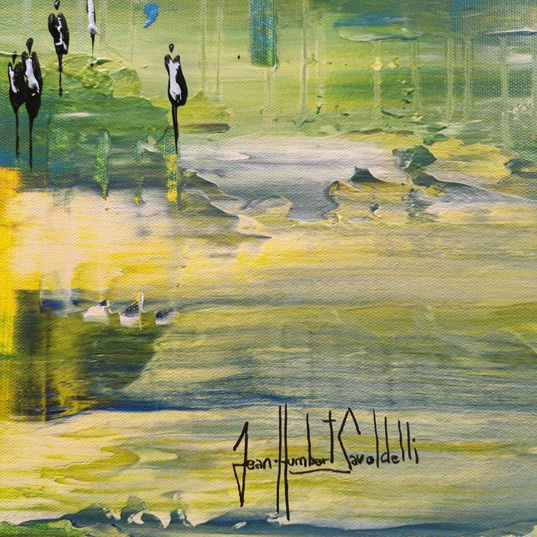 Original Abstract Expressionism Abstract Painting by Jean-Humbert Savoldelli