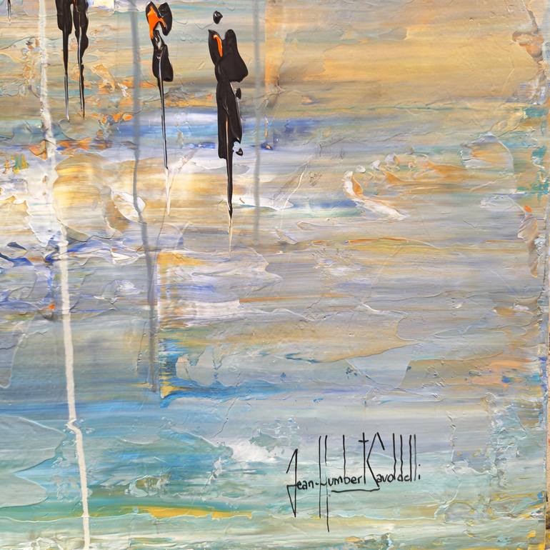 Original Abstract Seascape Painting by Jean-Humbert Savoldelli