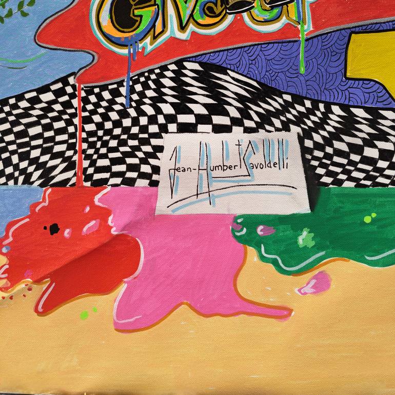 Original Pop Art Graffiti Painting by Jean-Humbert Savoldelli