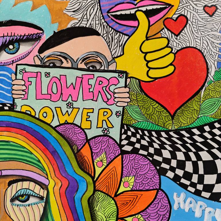 Original Pop Art Graffiti Painting by Jean-Humbert Savoldelli