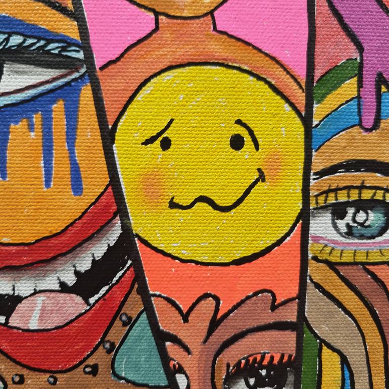Original Pop Art Cartoon Painting by Jean-Humbert Savoldelli