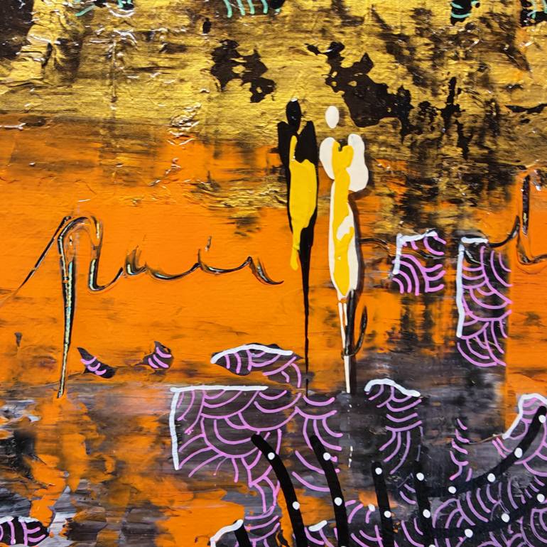 Original Abstract Expressionism Abstract Painting by Jean-Humbert Savoldelli