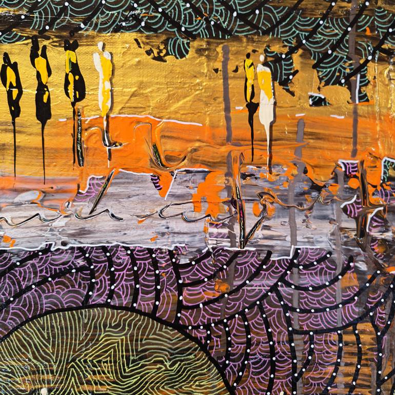 Original Abstract Expressionism Abstract Painting by Jean-Humbert Savoldelli