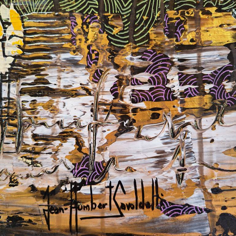 Original Abstract Expressionism Abstract Painting by Jean-Humbert Savoldelli