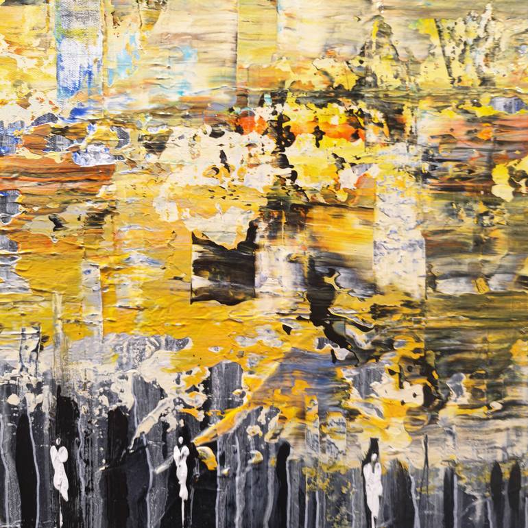 Original Abstract Expressionism Abstract Painting by Jean-Humbert Savoldelli