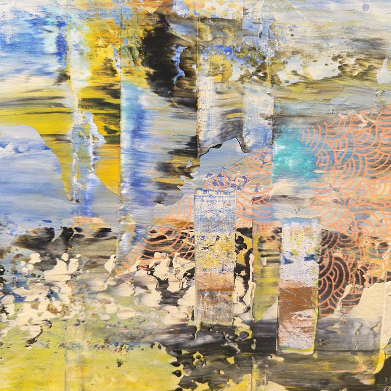 Original Abstract Expressionism Abstract Painting by Jean-Humbert Savoldelli