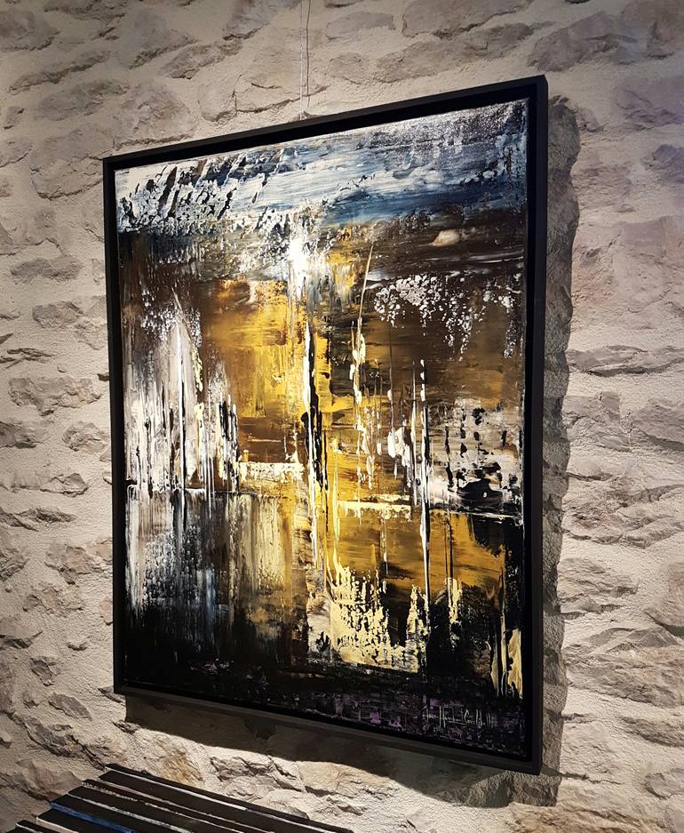 Original Abstract Expressionism Abstract Painting by Jean-Humbert Savoldelli