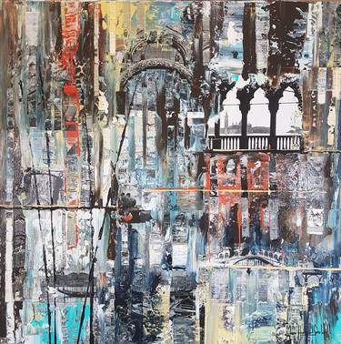 Original Abstract Architecture Paintings by jean-humbert savoldelli
