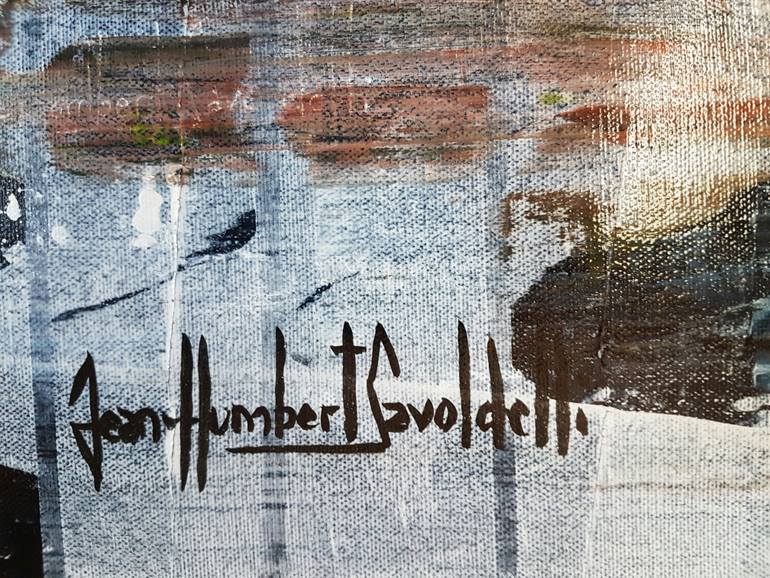 Original Abstract Expressionism Abstract Painting by Jean-Humbert Savoldelli