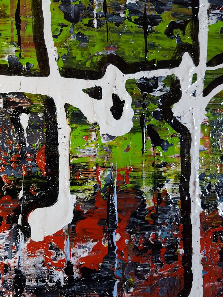 Original Abstract Expressionism Abstract Painting by Jean-Humbert Savoldelli
