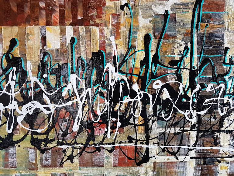 Original Abstract Expressionism Abstract Painting by Jean-Humbert Savoldelli