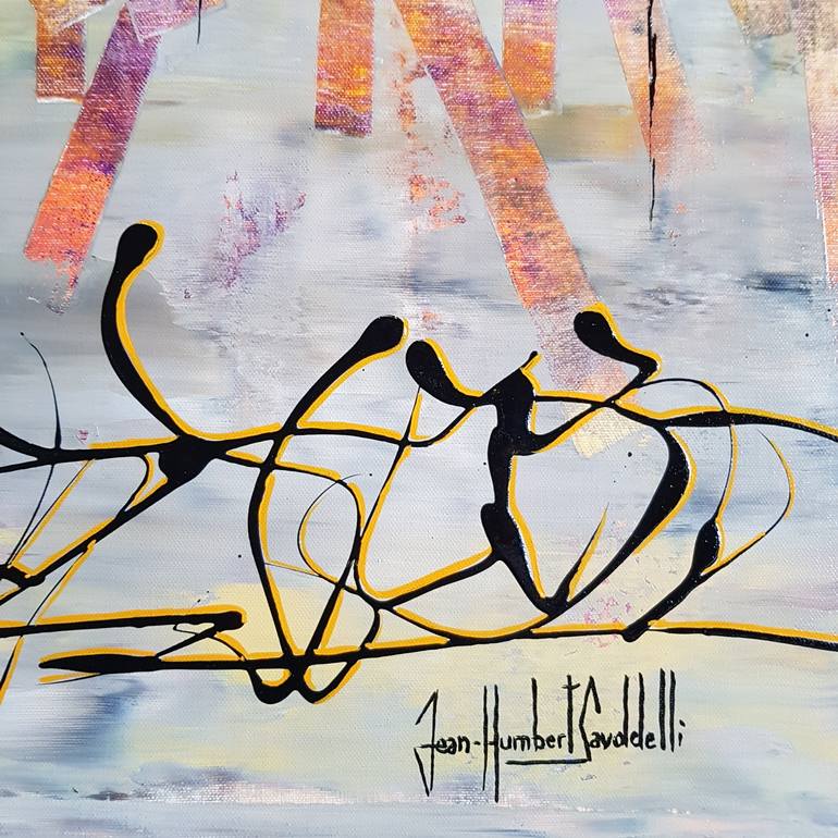 Original Abstract Expressionism Abstract Painting by jean-humbert savoldelli