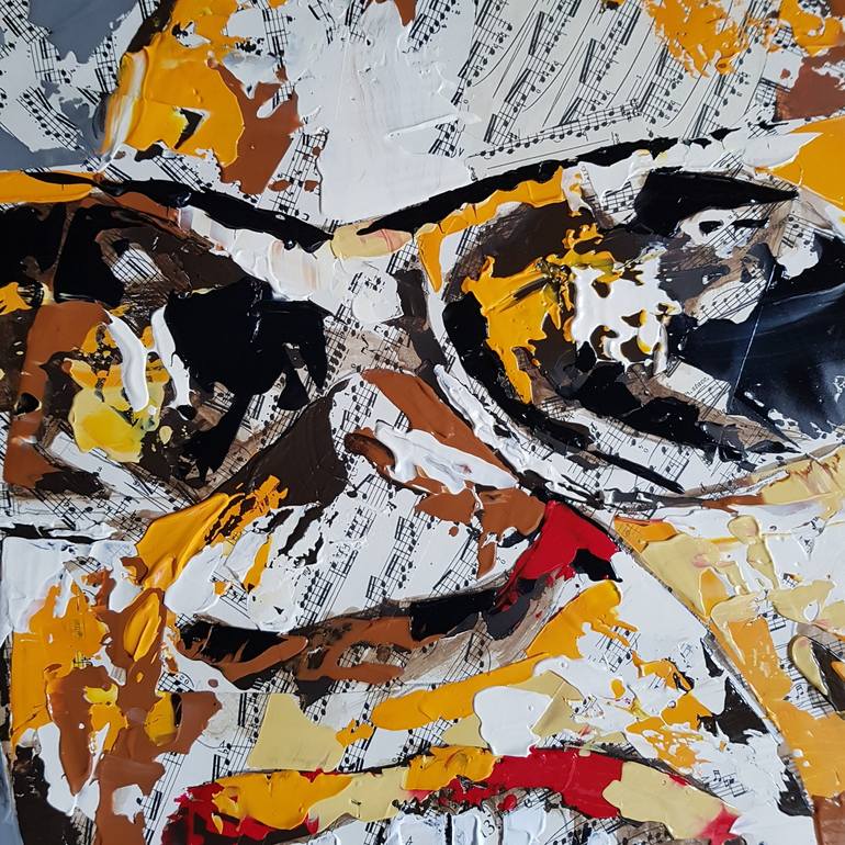 Original Abstract Portrait Painting by jean-humbert savoldelli