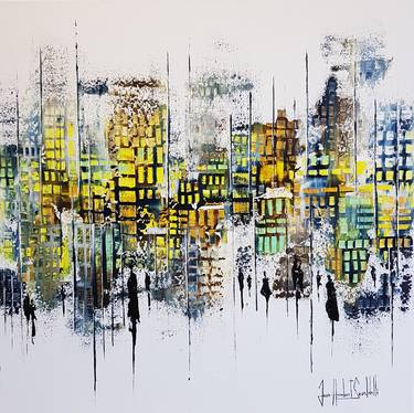 Print of Abstract Expressionism Cities Paintings by jean-humbert savoldelli