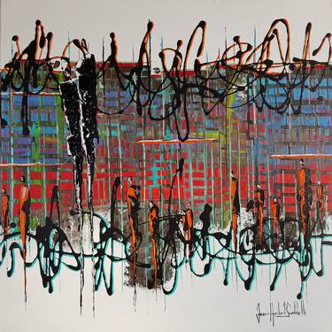 Original Abstract Expressionism Cities Paintings by jean-humbert savoldelli