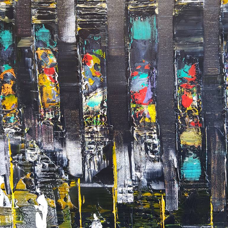 Original Abstract Expressionism Abstract Painting by Jean-Humbert Savoldelli